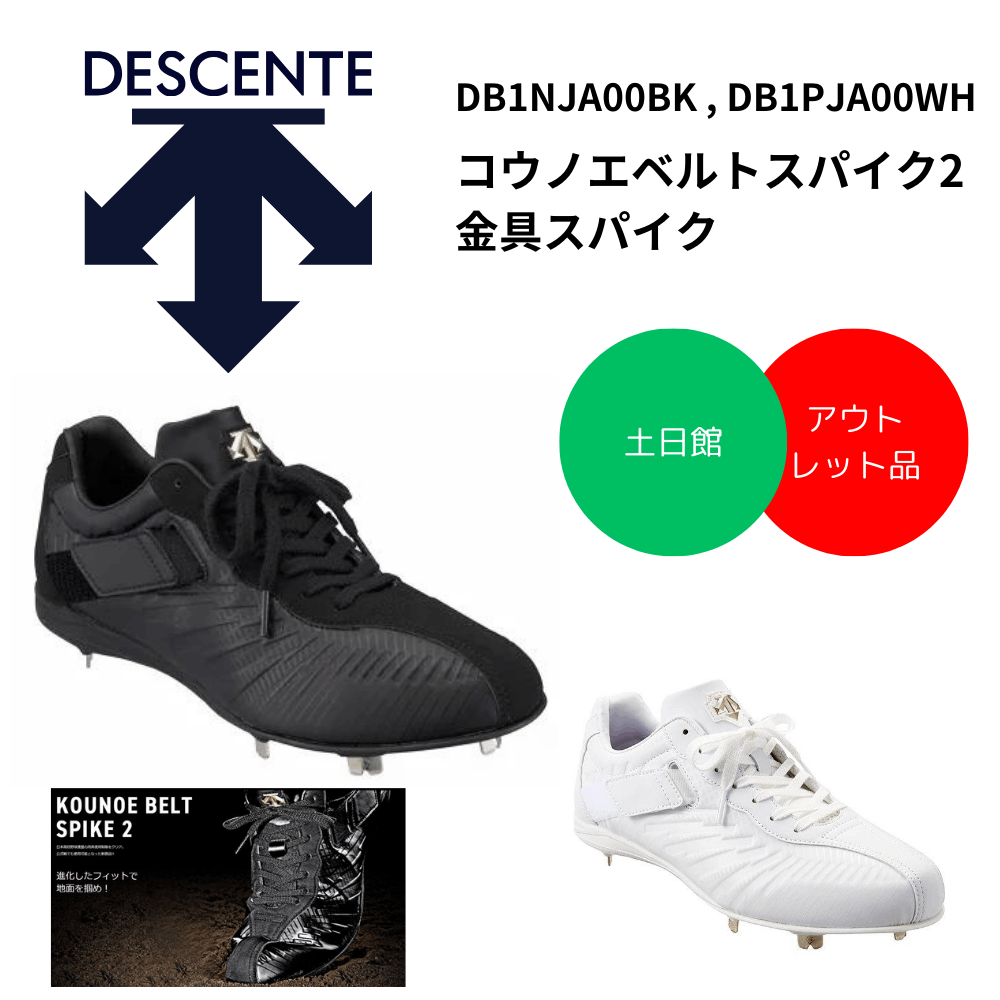 DESCENTE デサント コウノエベルトスパイク2 金具スパイク 高校野球