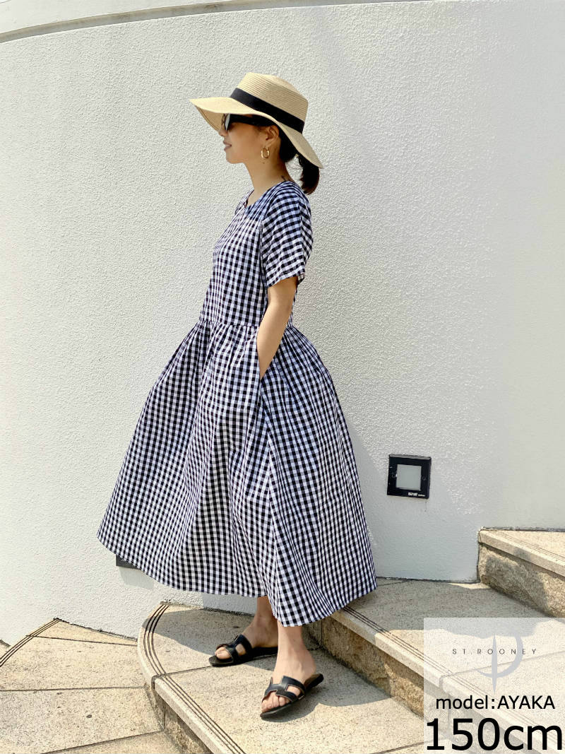 150cm大人ガーリー ギンガムチェックワンピース/ST.ROONEY