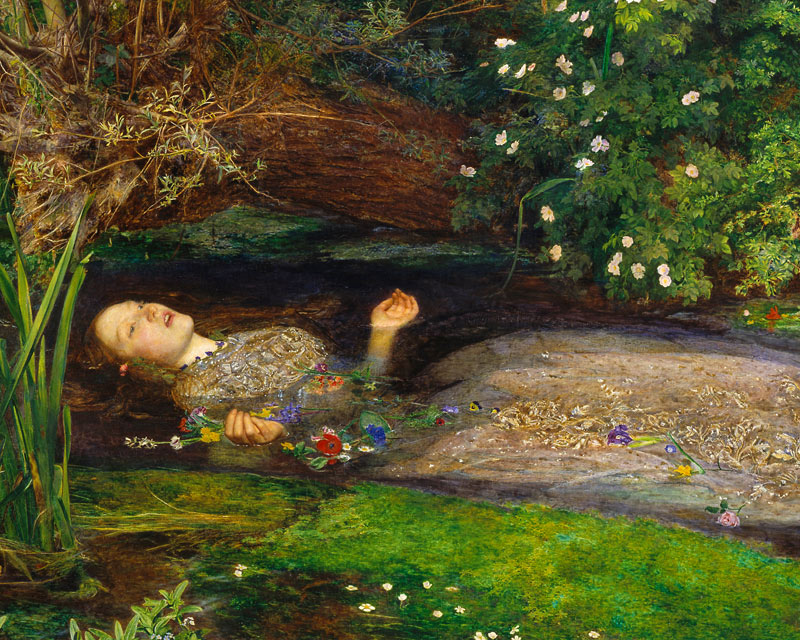 ジョン・エヴァレット・ミレー オフィーリア ジークレーキャンバス複製