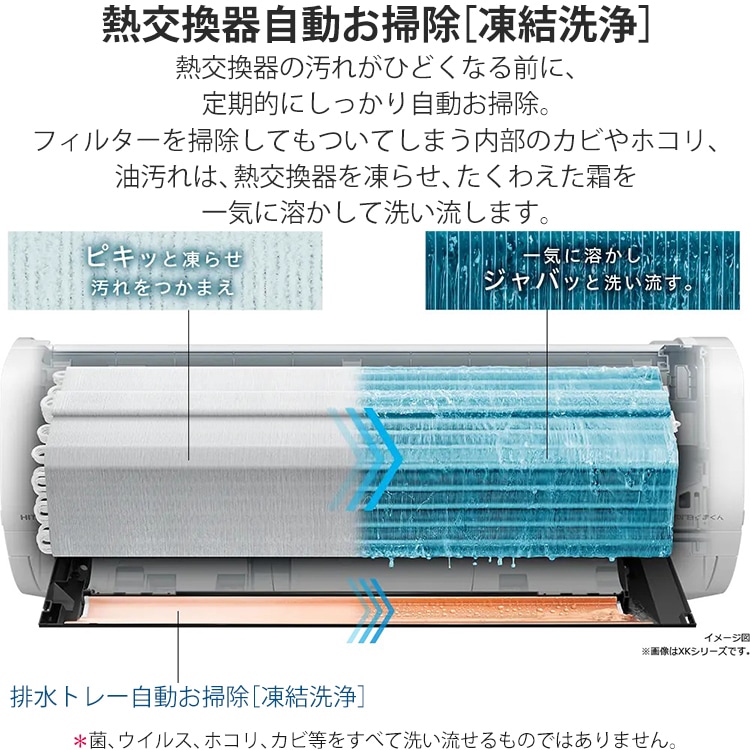 エアコン おもに8畳 日立 メガ暖 白くまくん XKシリーズ 2025年モデル