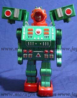 丸善商店 （メタルハウス）日本製ブリキ商品 No.2 怪獣ロボット（緑