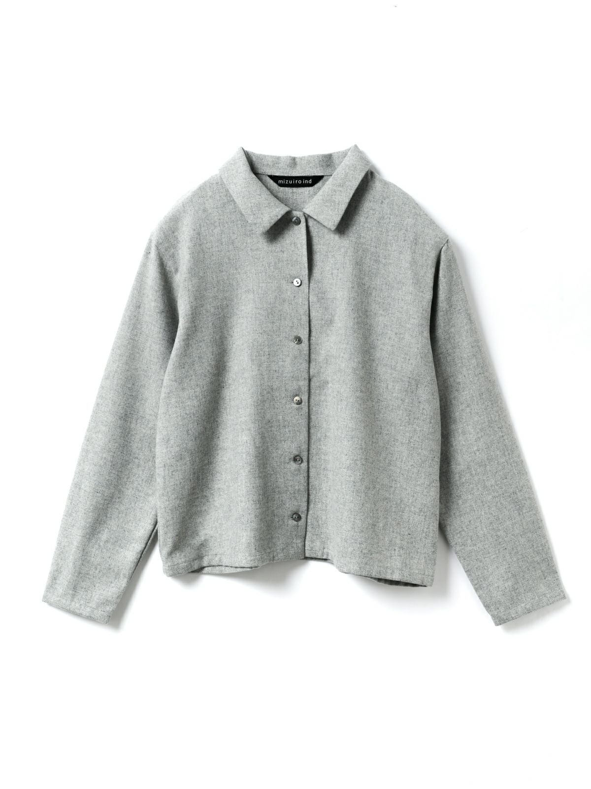 mizuiro ind ウールブレンドベーシックシャツ｜ MARcourt ONLINE STORE