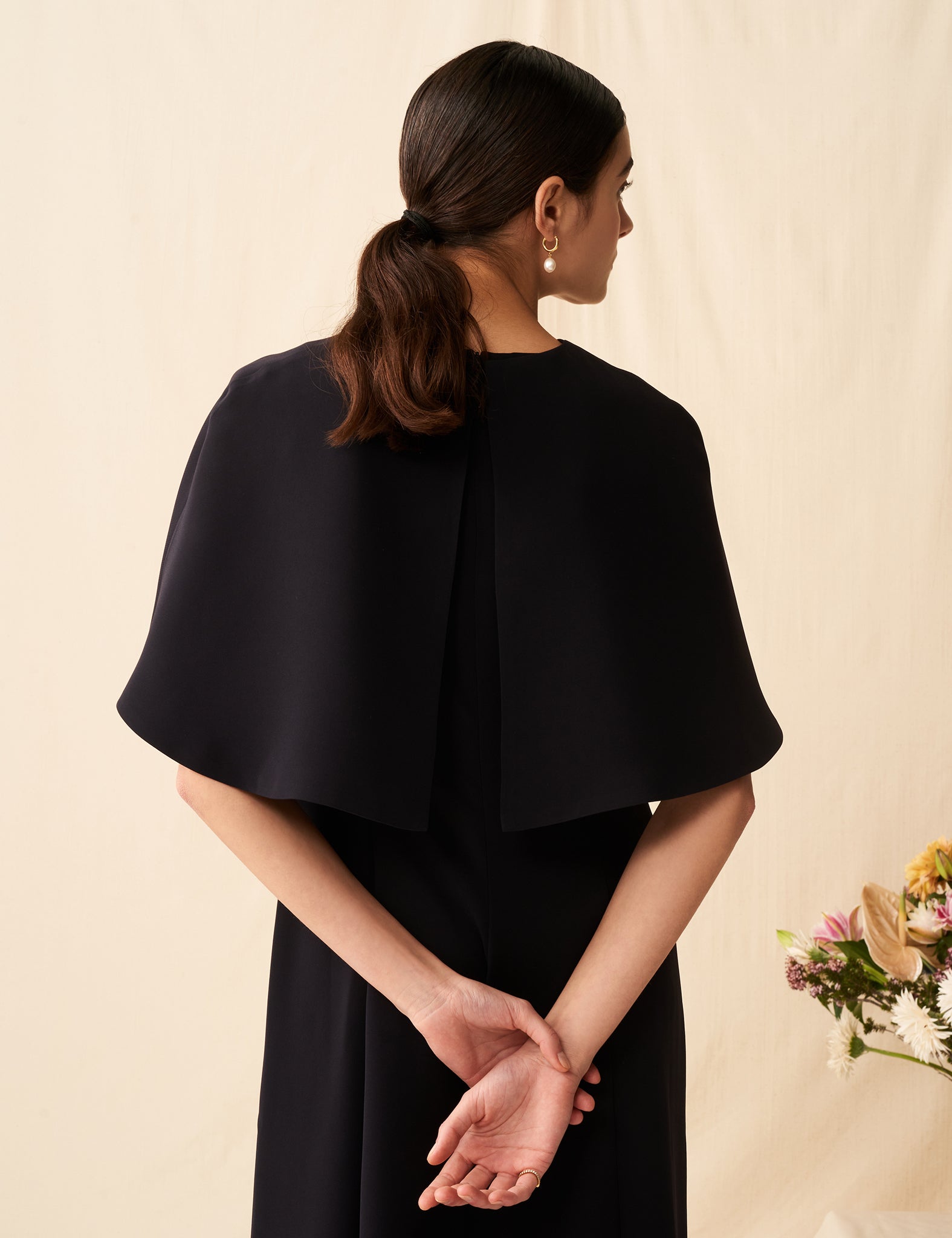 MARIHA(マリハ) ポプラのドレス ケープ付き Navy シティードレス