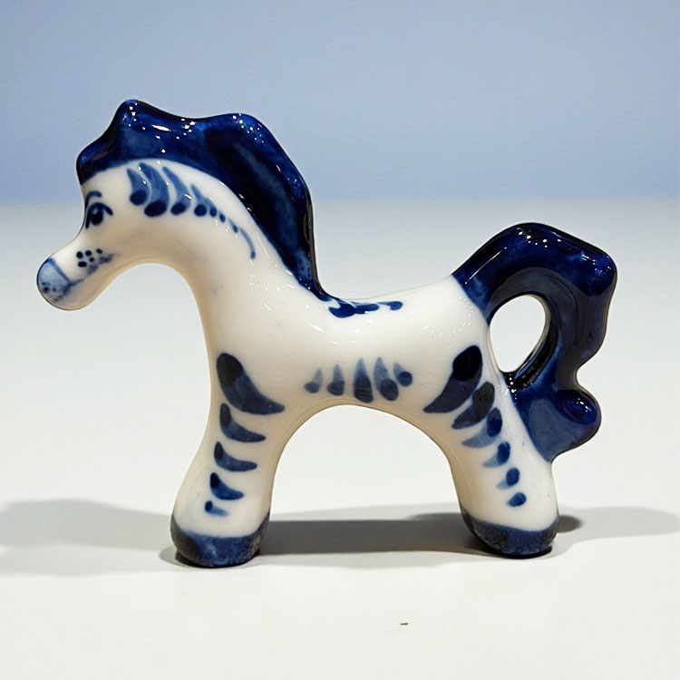 ロシア雑貨店マリンカ / グジェリ陶器 馬小物gz227