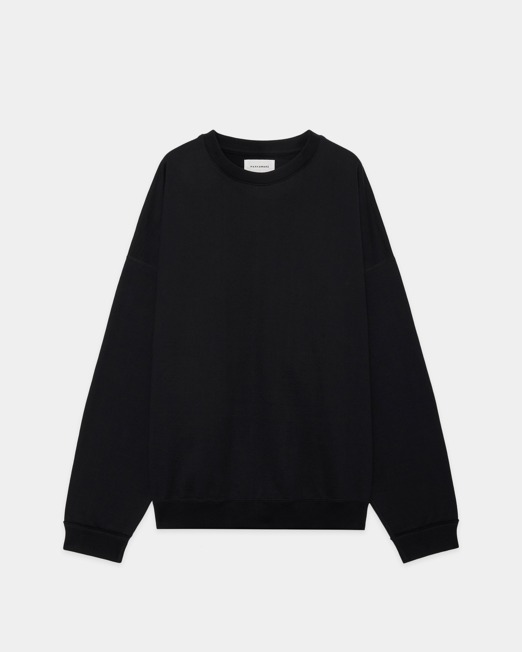 オーガニックコットンヘビー吊裏毛 / ヒュージスウェット, Black