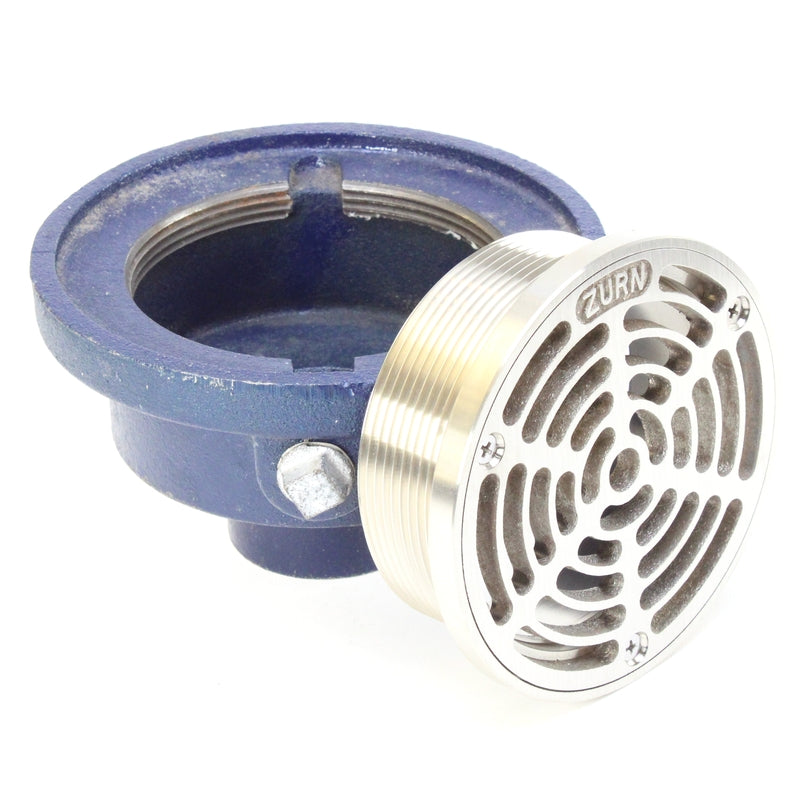 Zurn ZXN211-A - Floor Drain w/ Heavy-Duty Round Nickel Bronze Strainer