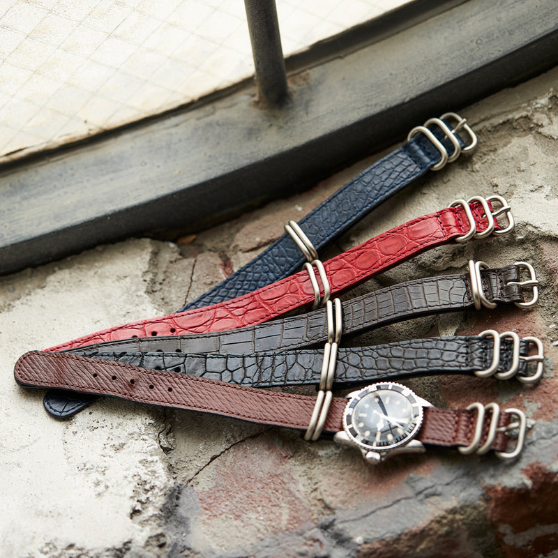 THE SOLE（ザソール）NATOベルトロシアンカーフ (シルバー