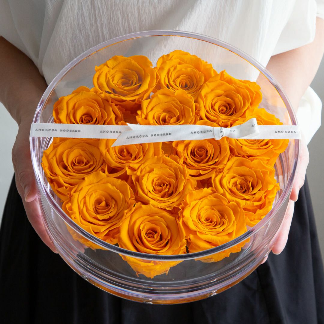 ブリリアント(L)/オレンジ （プリザーブドフラワー） | 最高級