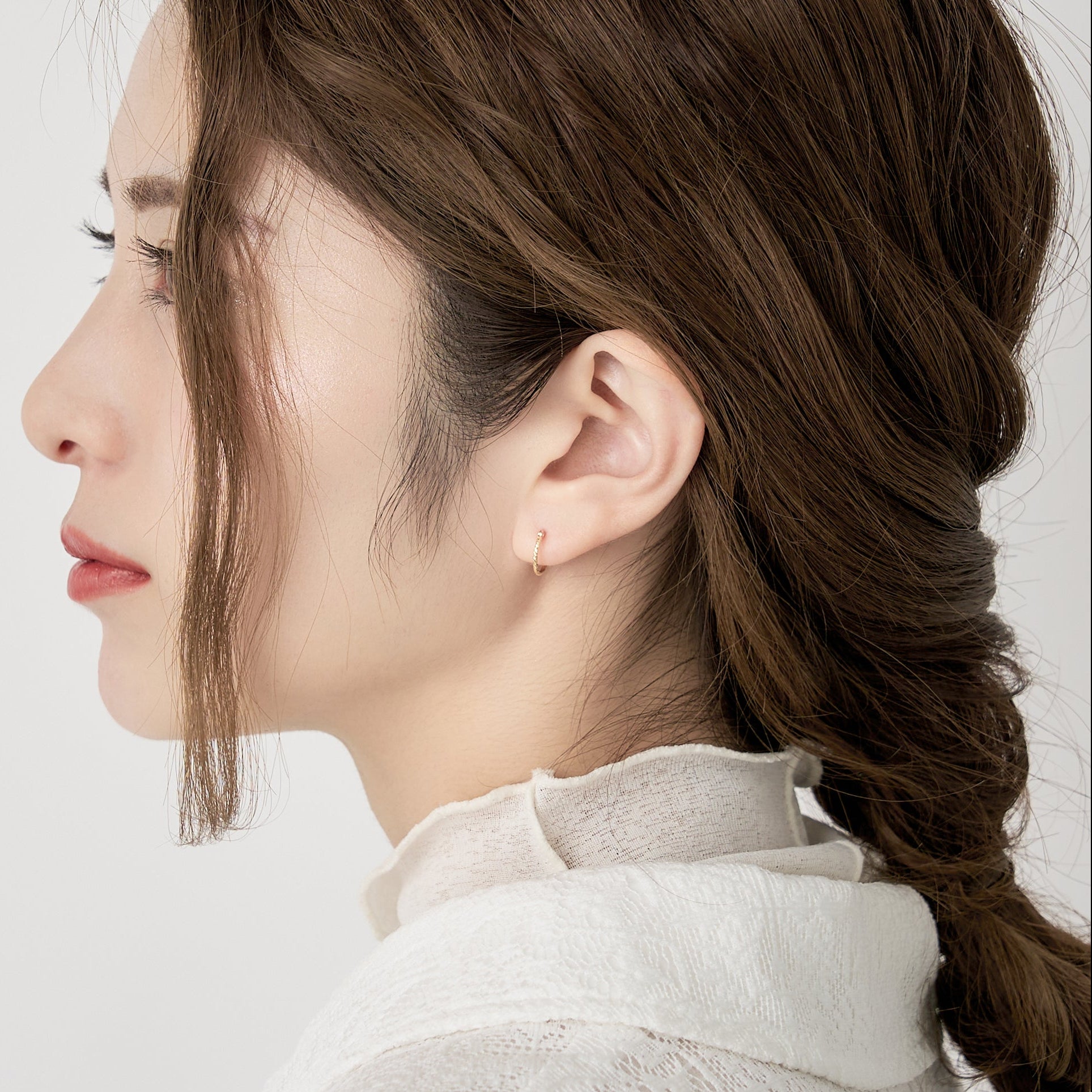 K18 カットデザイン フープピアス – me.