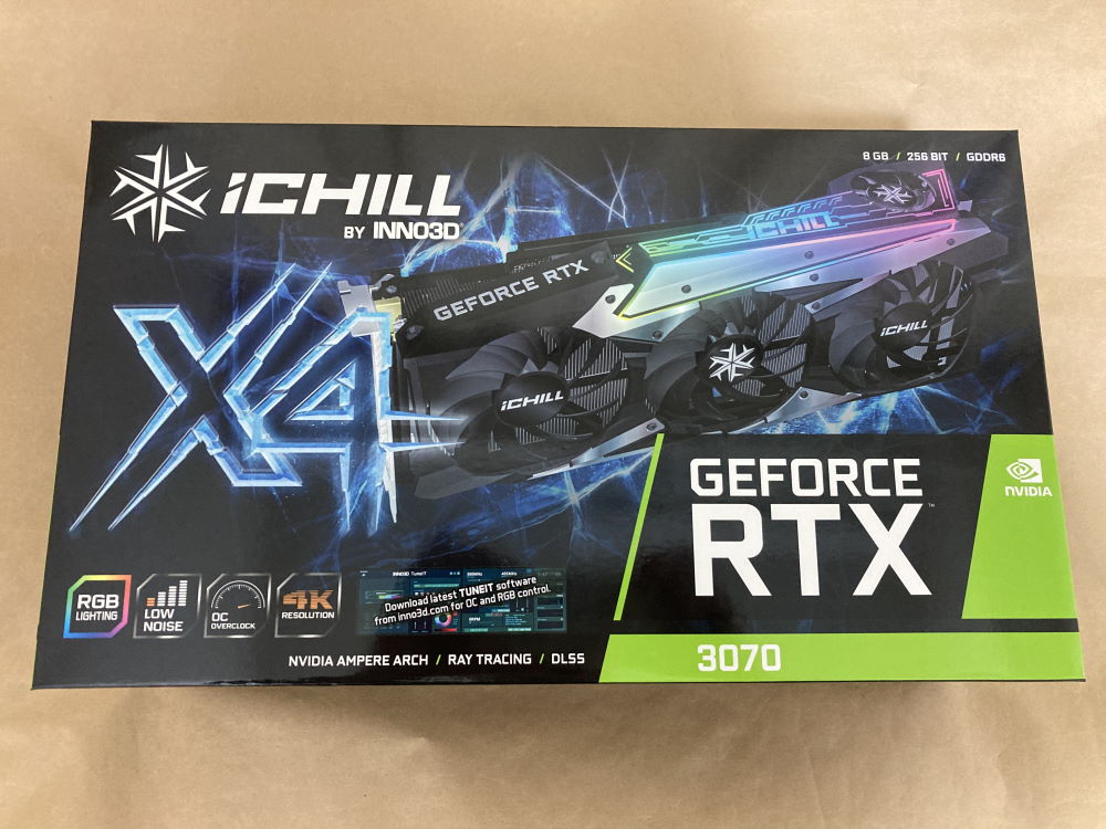 INNO3D GEFORCE RTX 3070 ICHILL X4レビュー！3連+1ファン仕様ビデオ