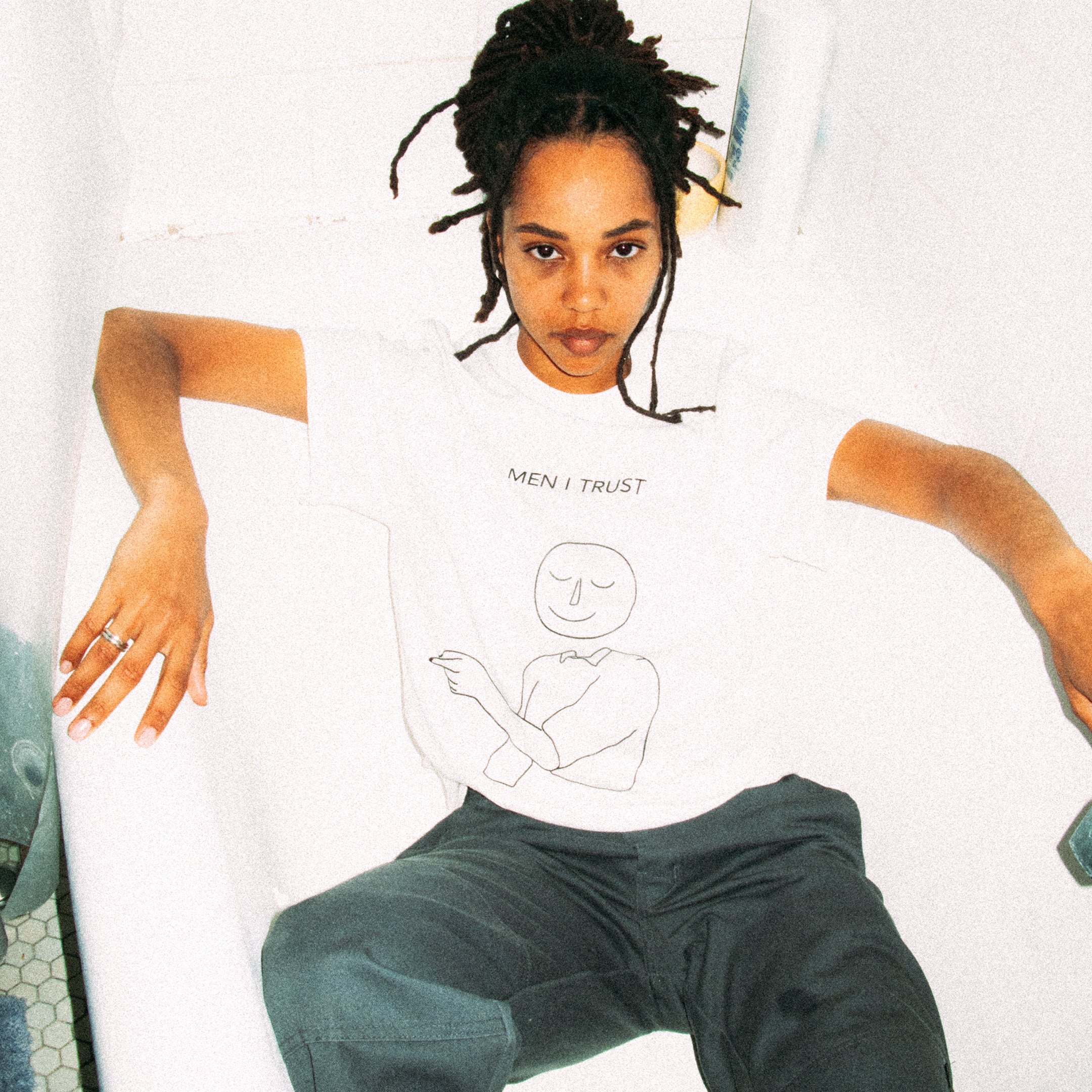 MEN I TRUST ホワイト Tシャツ S ツアー men i trust T-Shirt