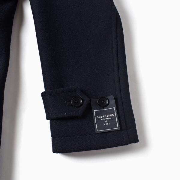 SHIPS（シップス） スーパー140'S メルトン シングル ロング Pコート