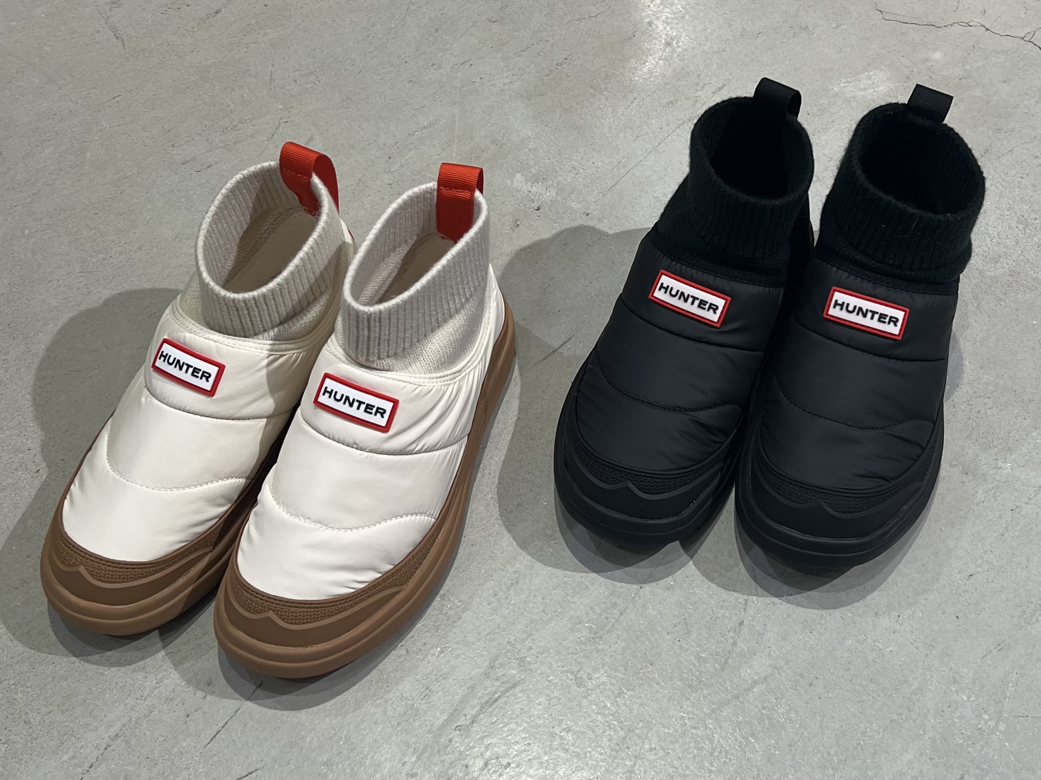 HUNTER(ハンター) - IN/OUT PUFFER KNIT BOOT (インアウトパファー