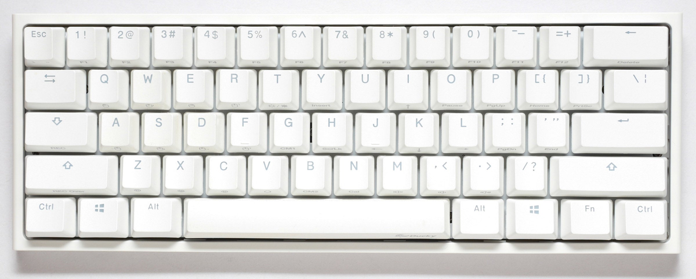 Ducky One 2 Mini Pro Pure White RGB LED 60% Double Shot PBT Mechanical