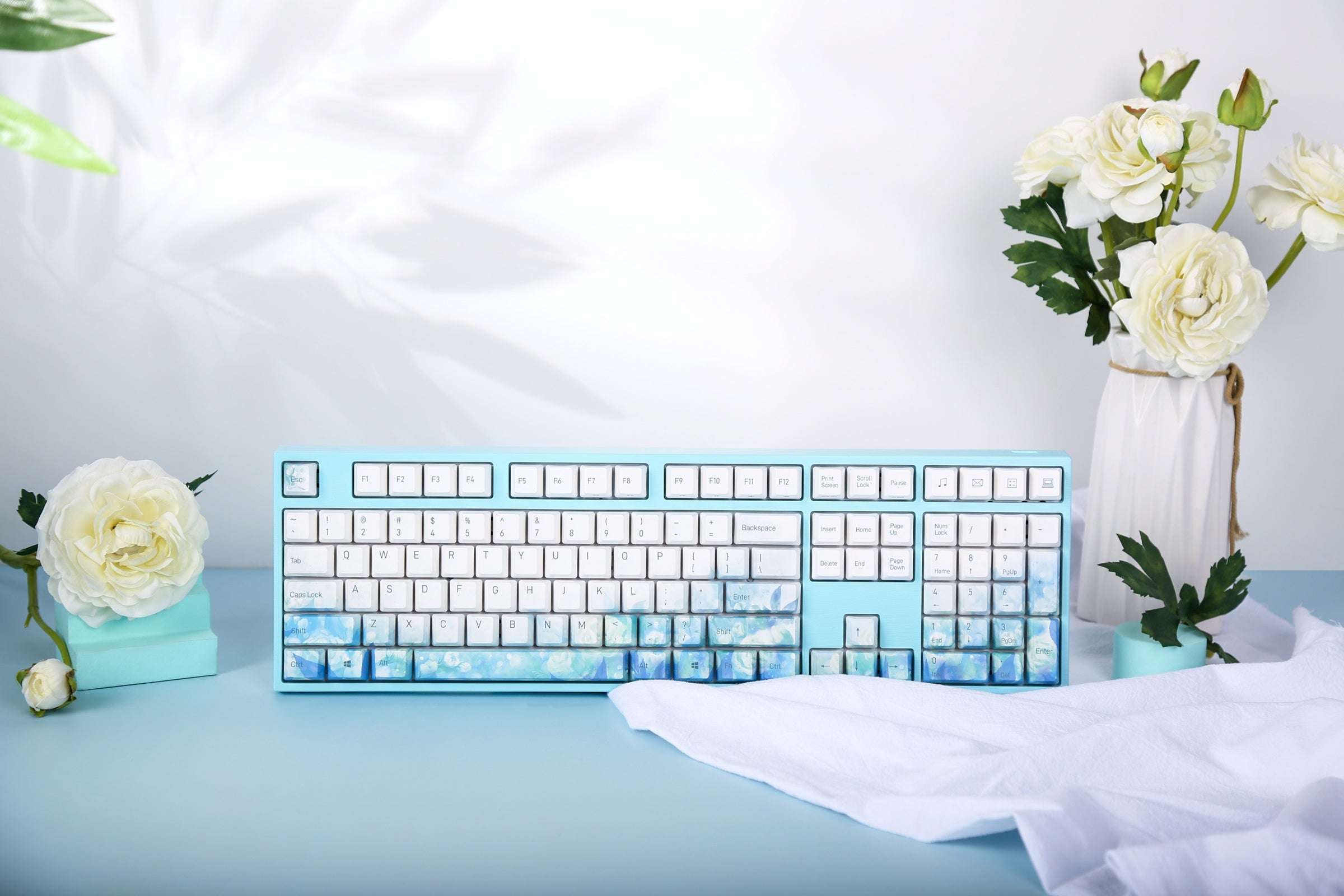 Varmilo VA108M Jasmine White LED Dye Sub PBT Mechanical Keyboard