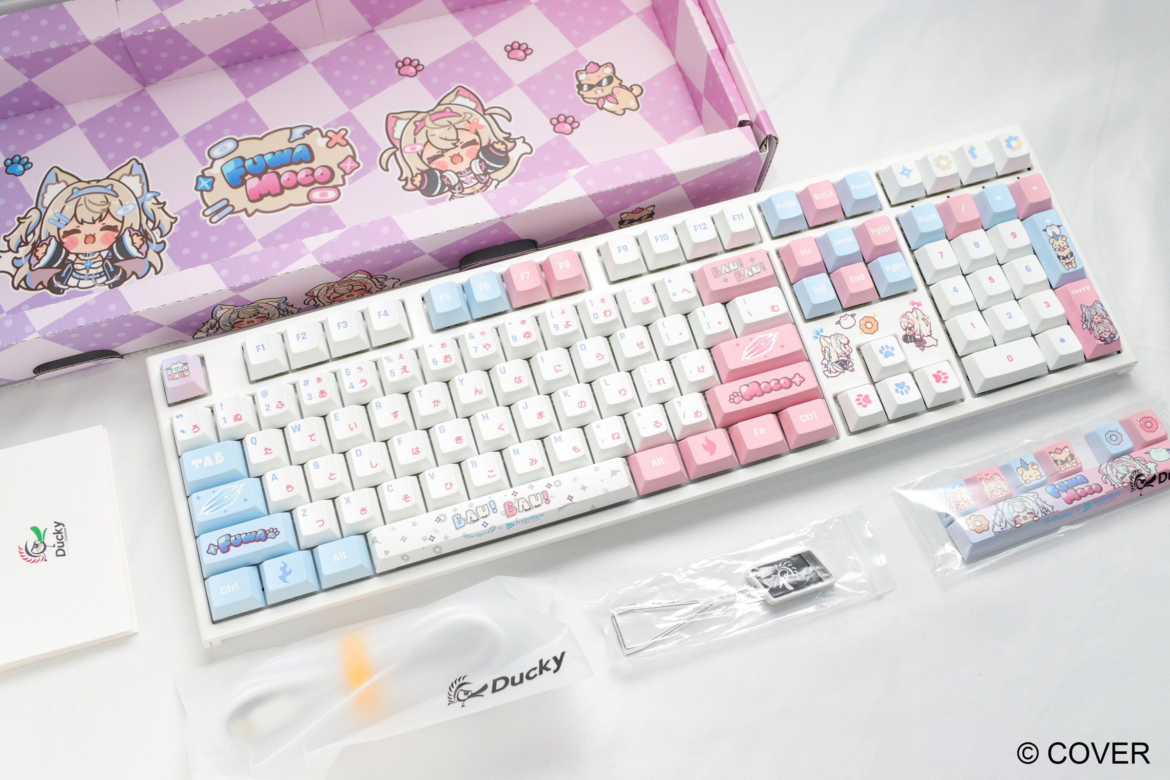 Ducky x hololive En Fuwamoco Limited Edition One 2 Pro RGB Keyboard an