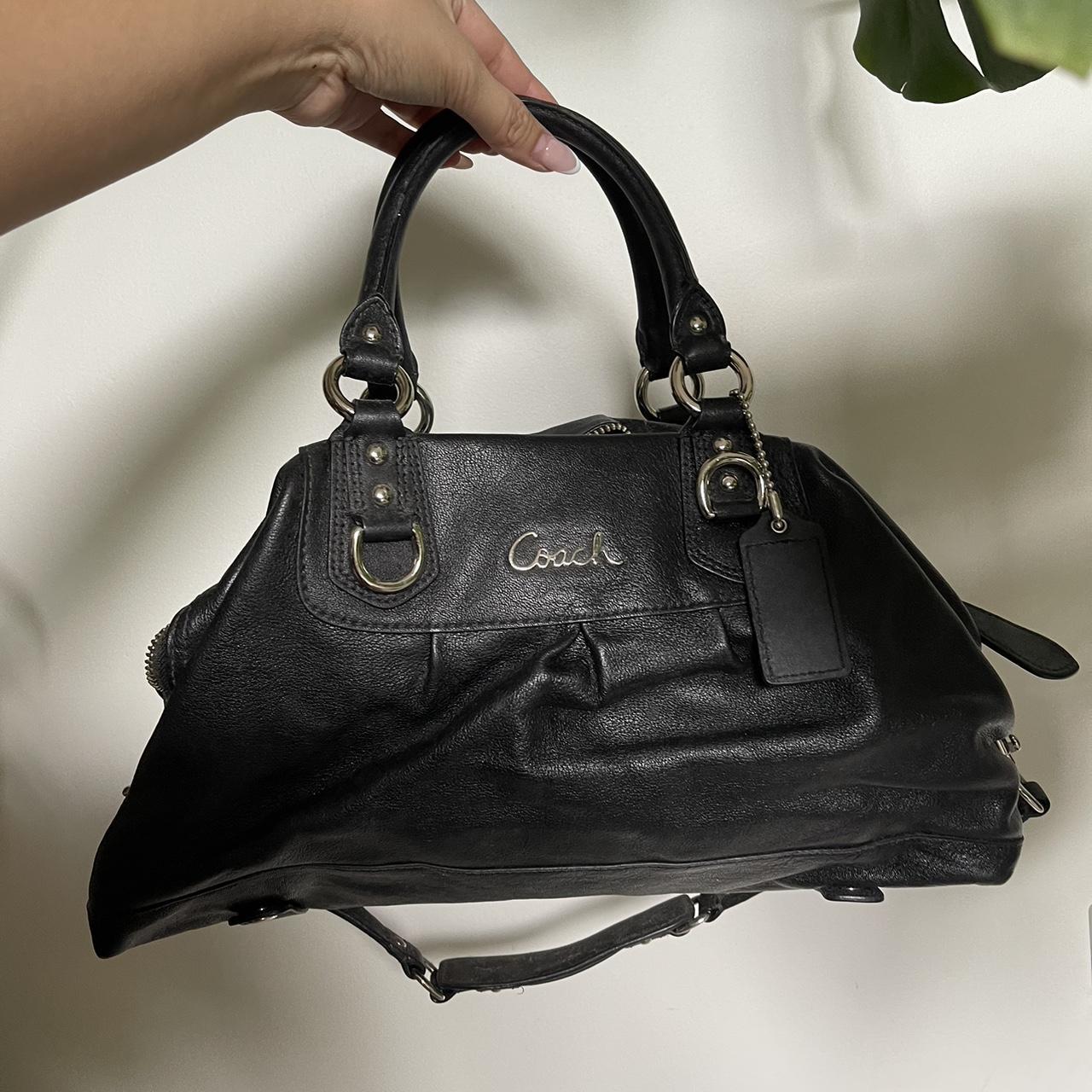 Vintage Coach Ashley Large Black Leather Satchel | Depop