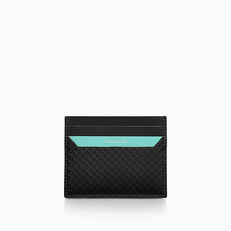 ティファニー T スクエア カード ケース ブラック レザー | Tiffany & Co.