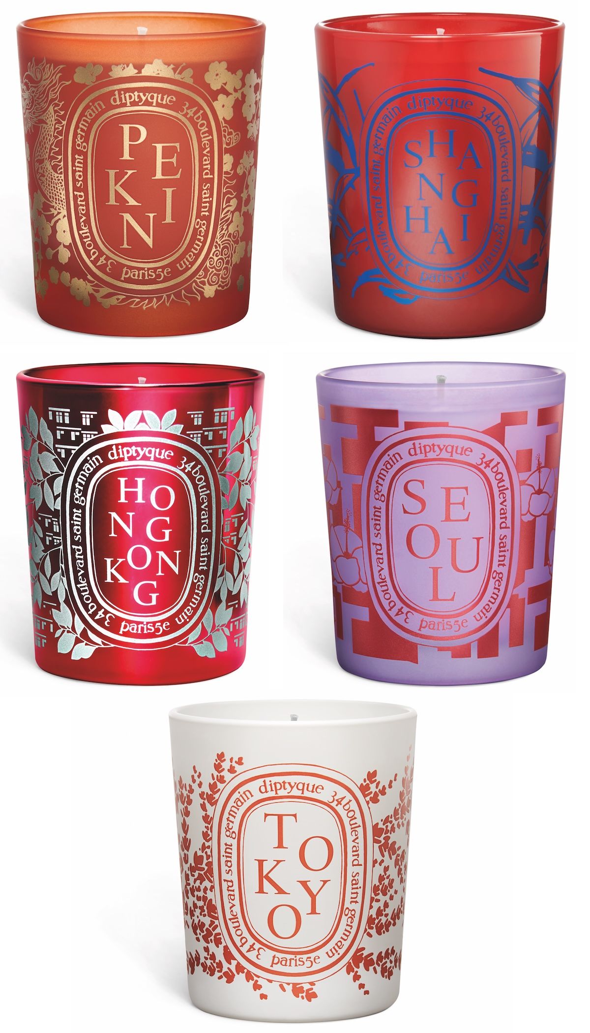 都市をテーマにしたディプティックの限定フレグランスキャンドルに