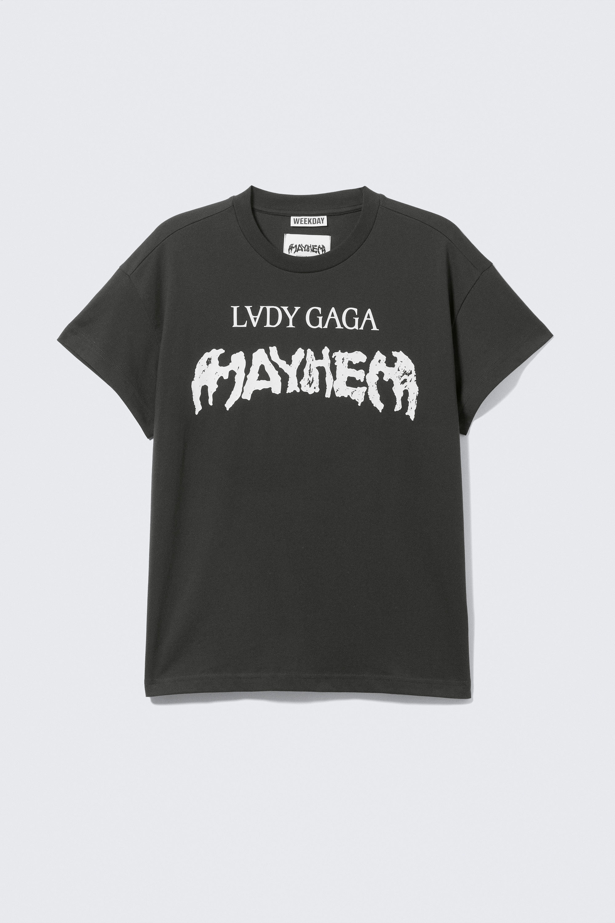 lady gaga short-sleeved t-shirt - Off-black | Weekday WW