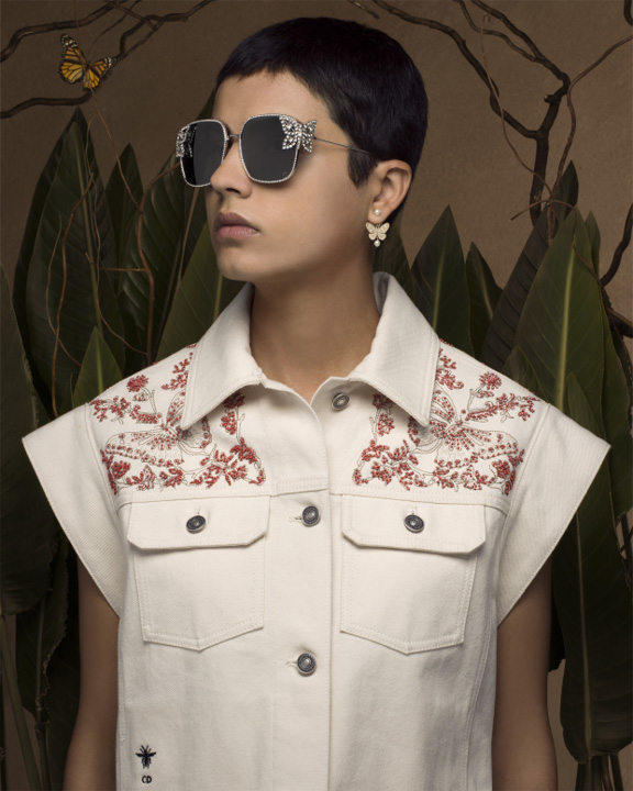 極美品】ディオール サングラス InediteF スワロフスキー デミ柄