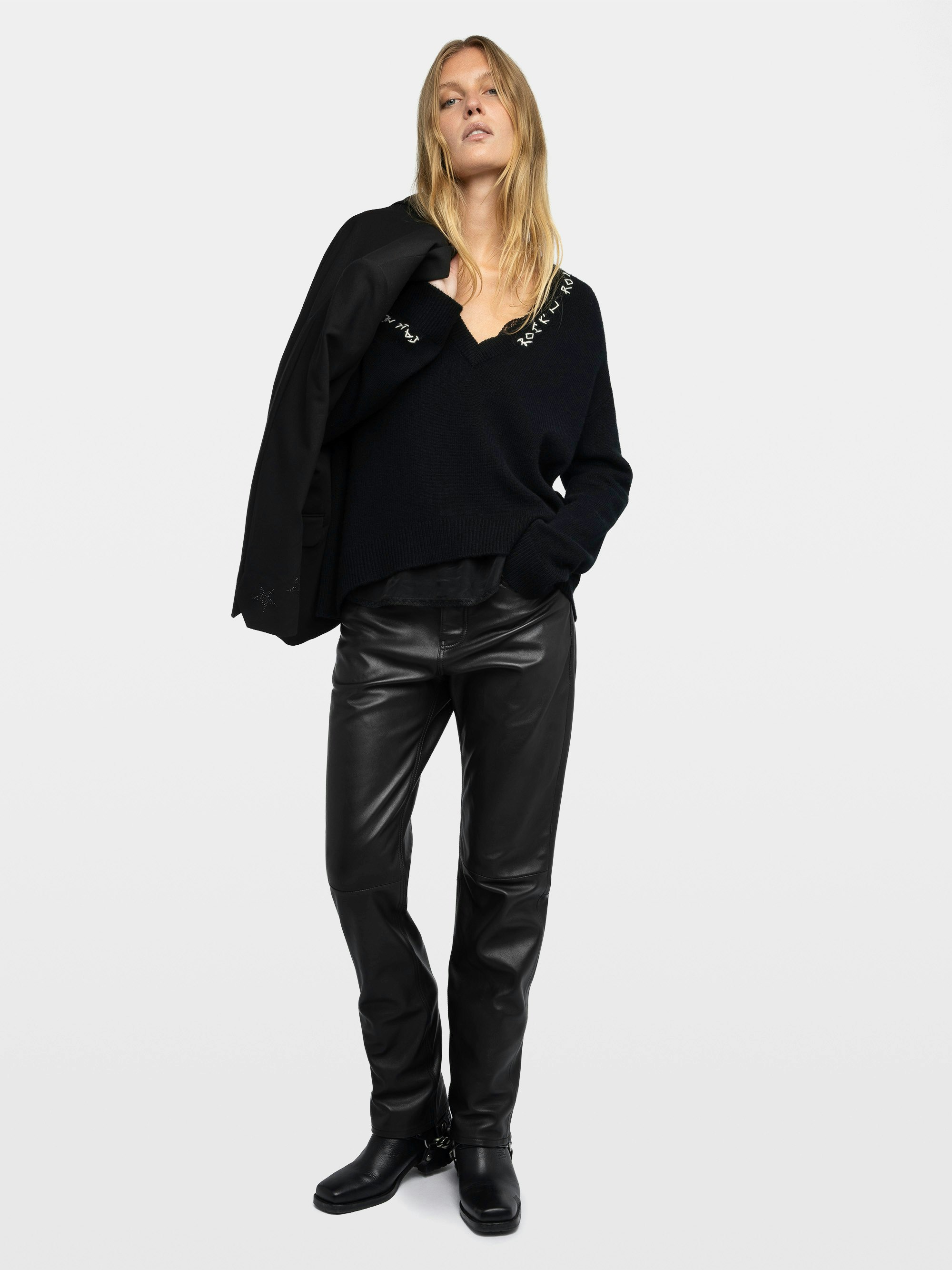 Women's Black Cashmere Miky Sweater | Zadig&Voltaire | Zadig&Voltaire