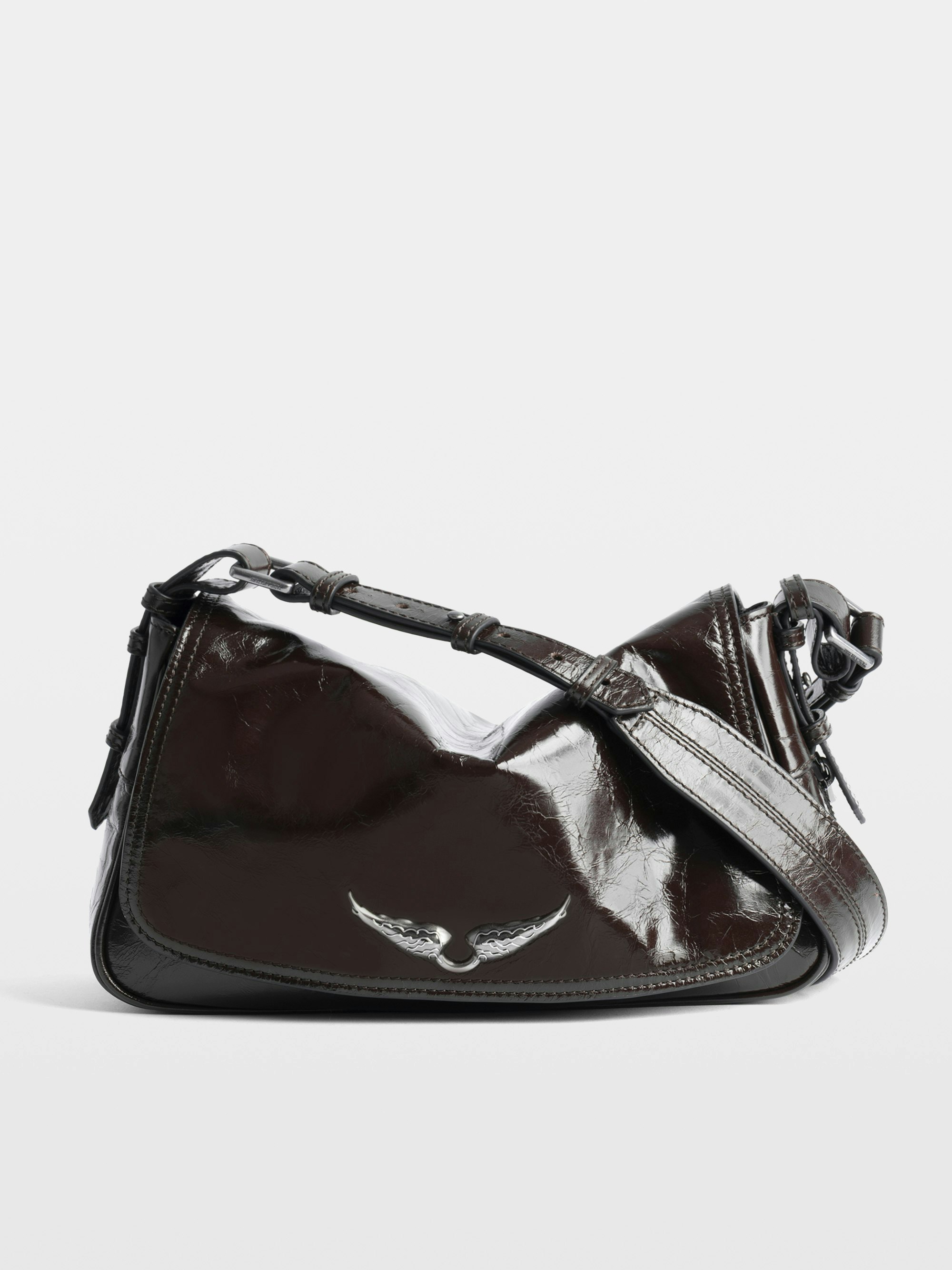 The Zouzou Vintage Patent Bag Brown | Zadig&Voltaire | Zadig&Voltaire
