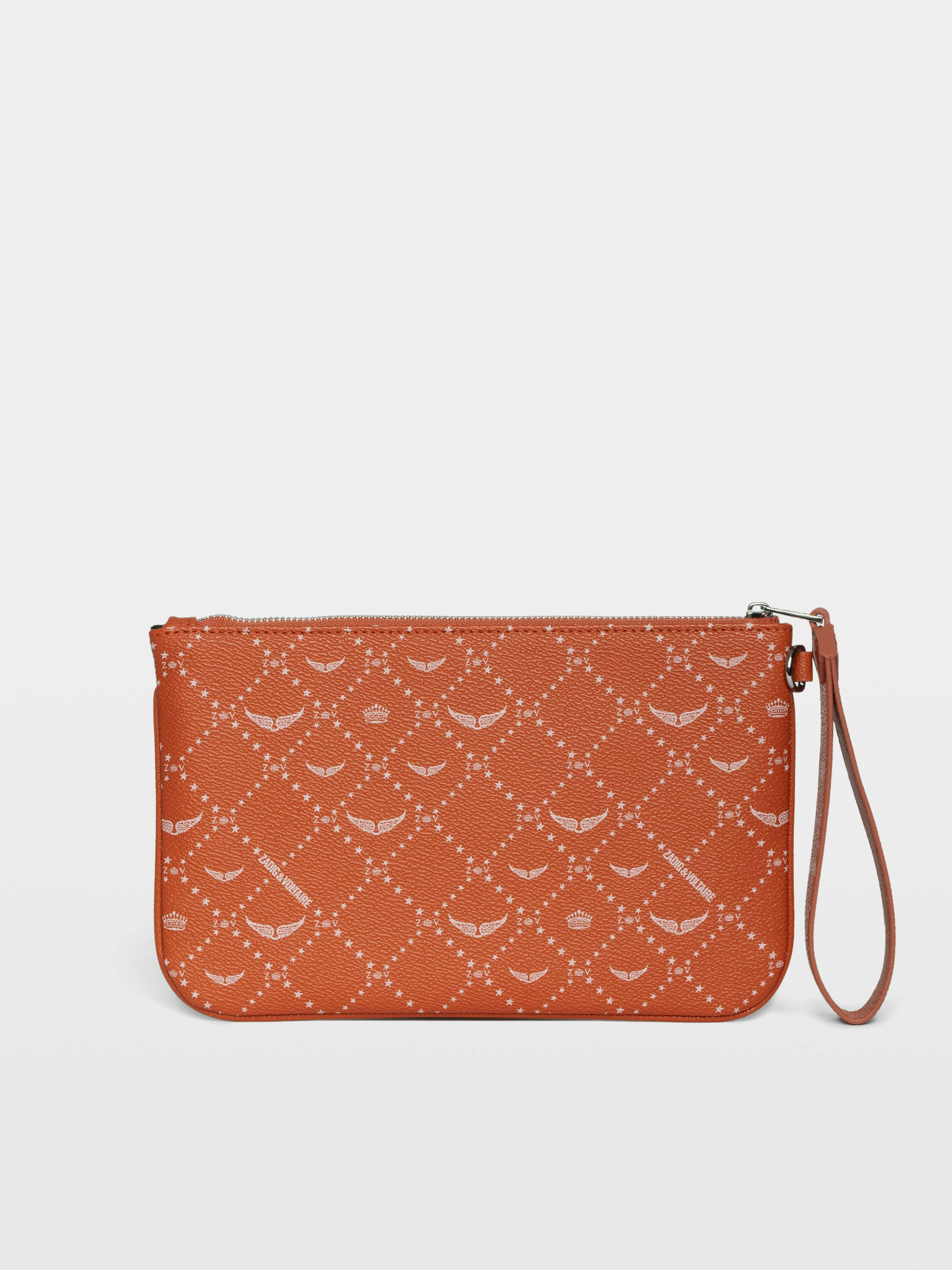 Z Pouch Monogram Clutch Orange | Zadig&Voltaire | Zadig&Voltaire
