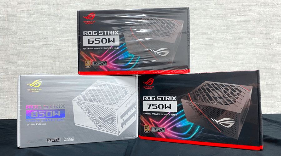 ASUS、80PLUS GOLD認証セミファンレス電源にホワイトエディション