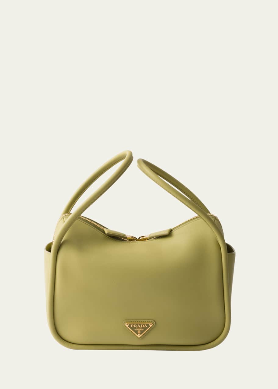 晴*子様 PRADA バック Prada Flou Zip Leather Top-Handle Bag