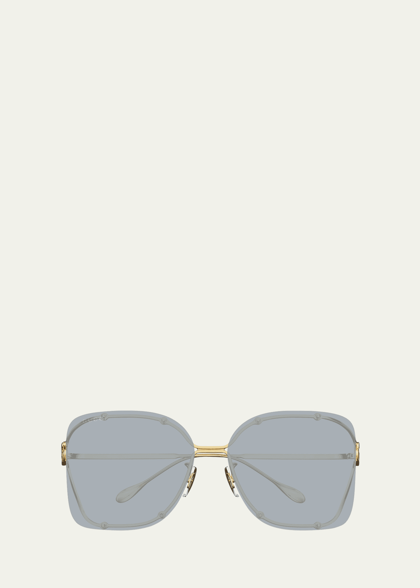 Gucci Rimless Square Metal Sunglasses - Bergdorf Goodman
