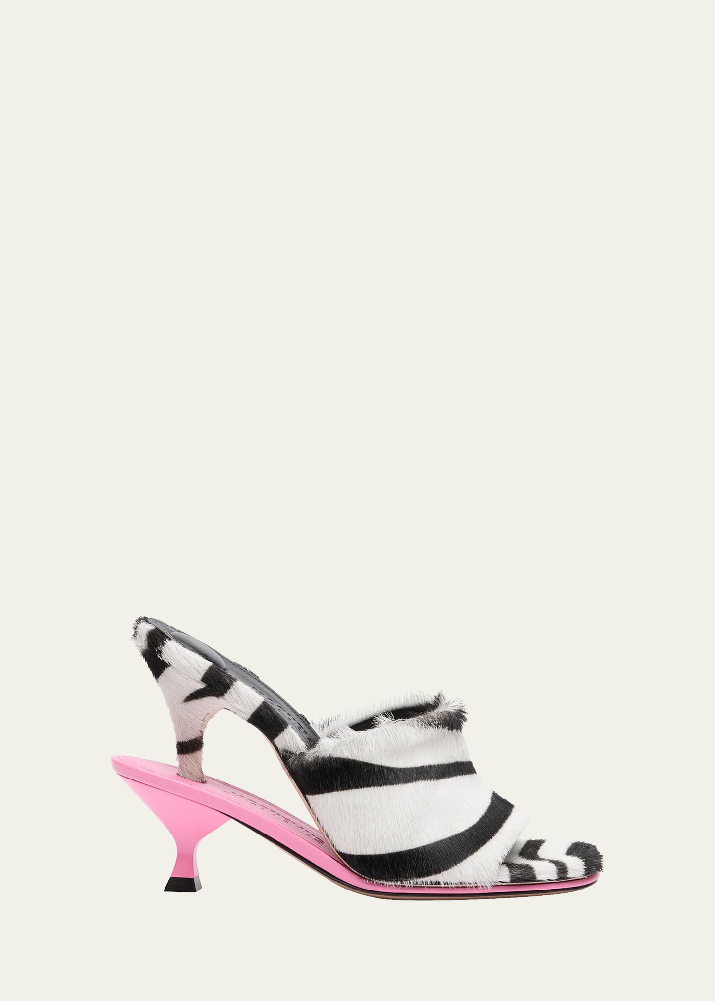 Jacquemus Les Doubles Mules Zebra-Print Sandals - Bergdorf Goodman