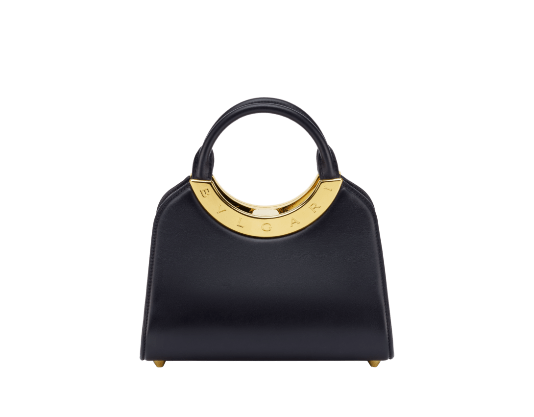 Black Calf leather Bvlgari Roma Small Top Handle Bag 293209 | Bvlgari