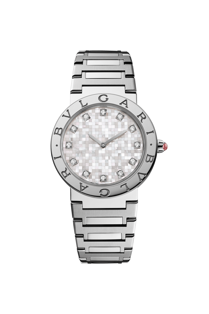 Steel Bvlgari Bvlgari Watch Silver with Diamonds 104194 | Bvlgari