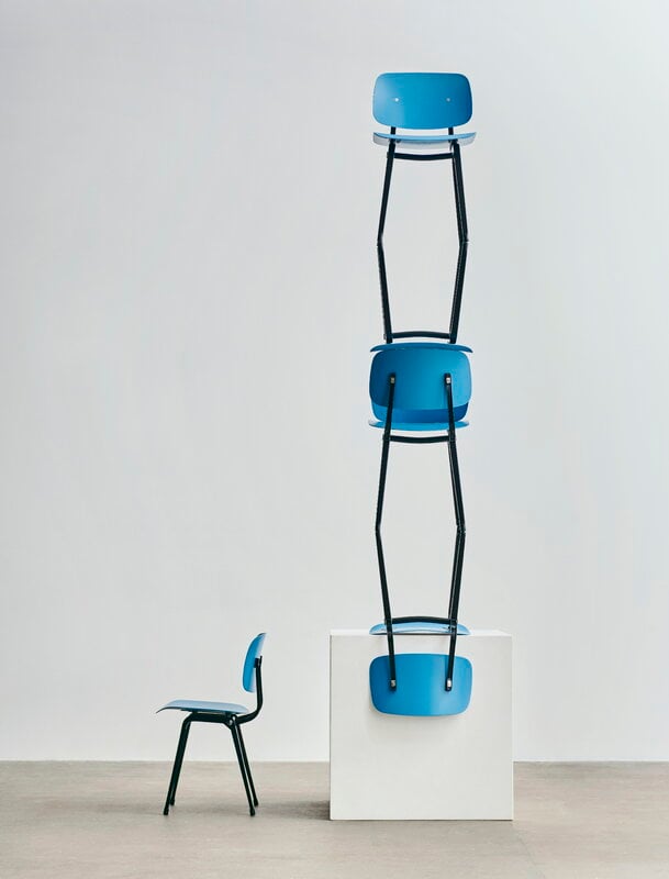 HAY Revolt chair, black - azure blue 3.0 | Finnish Design Shop