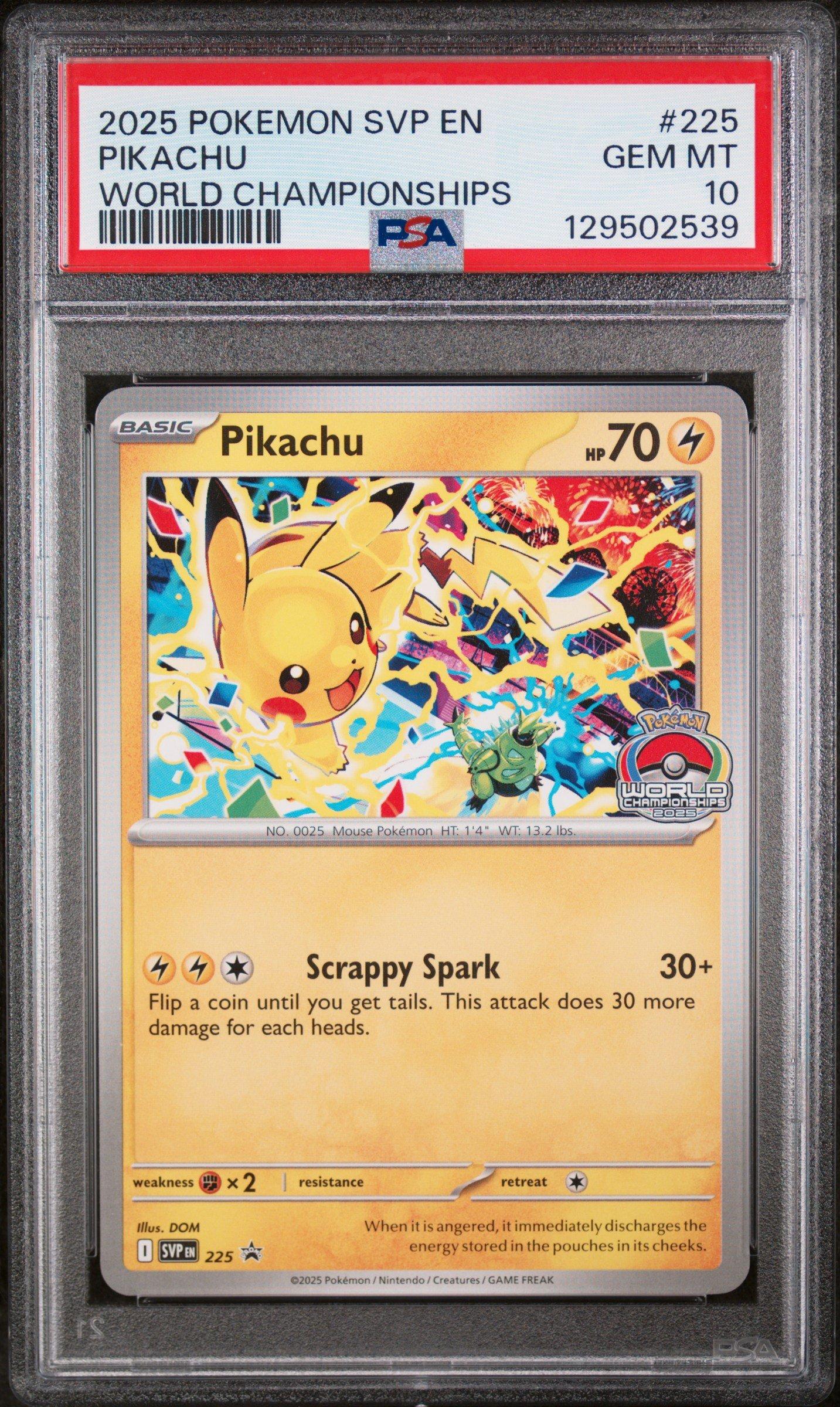 2025 Pokemon Svp En-sv Black Star Promo 225 Pikachu World