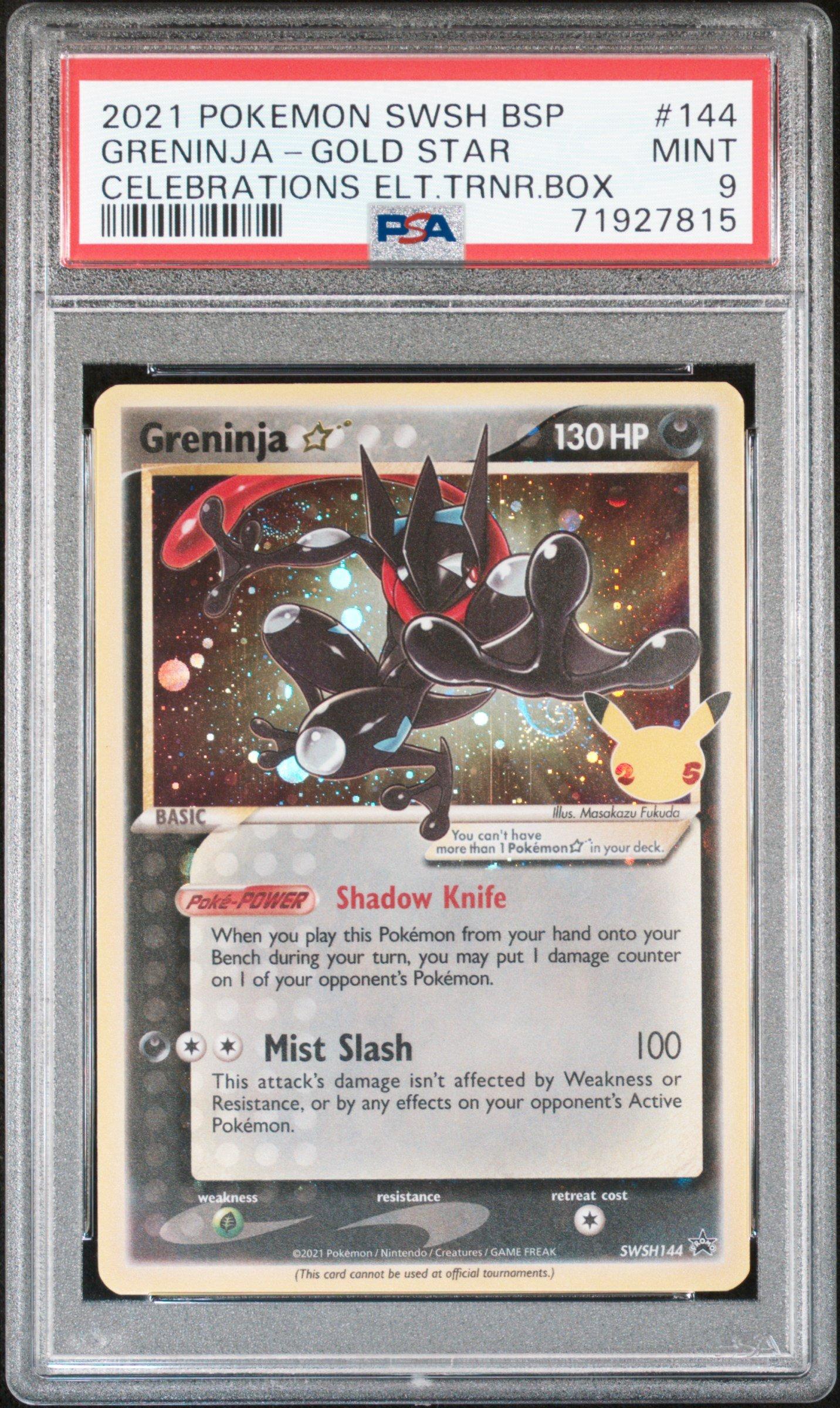 2021 Pokemon Swsh Black Star Promo 144 Greninja-gold Star