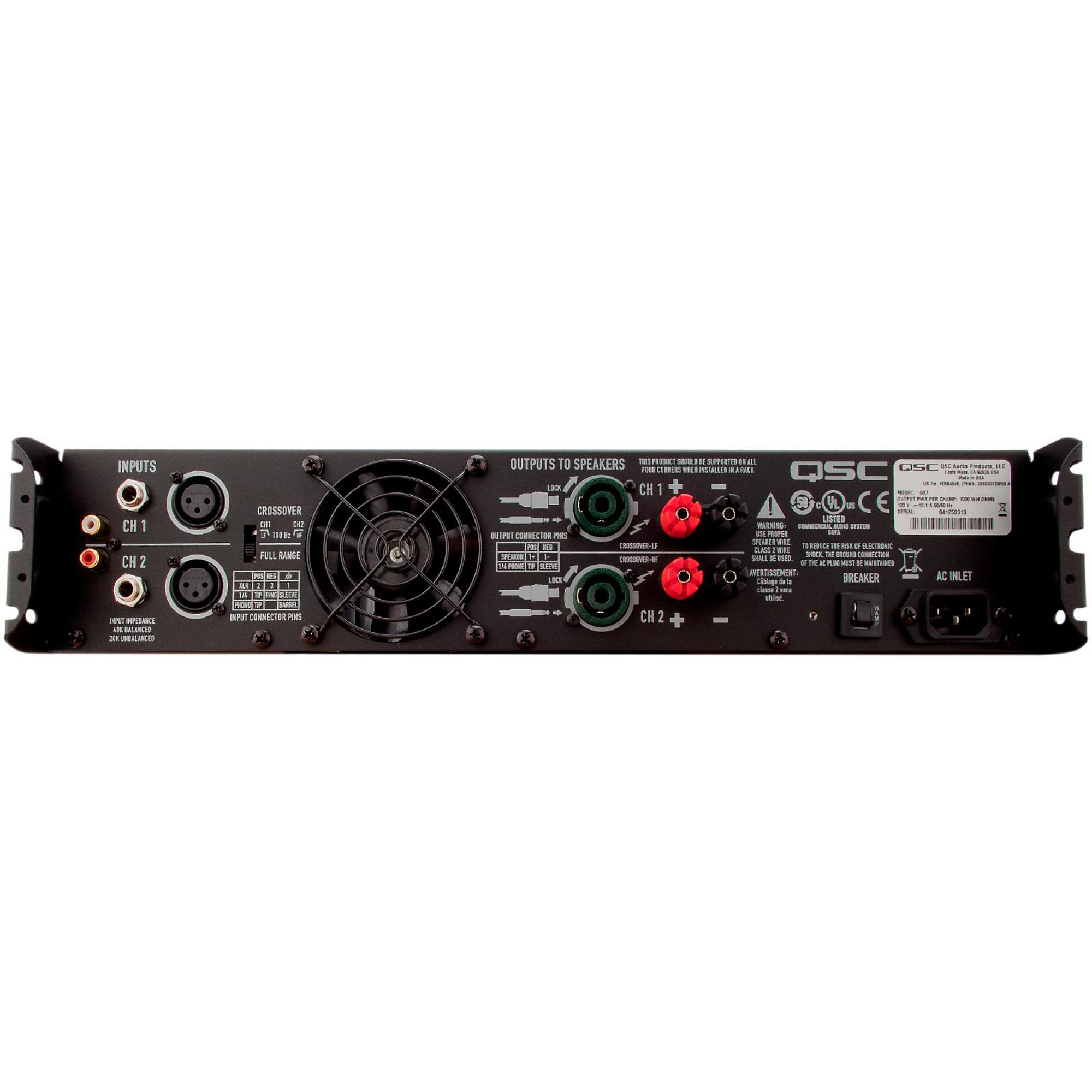 QSC GX7 Stereo Power Amplifier | Guitar Center