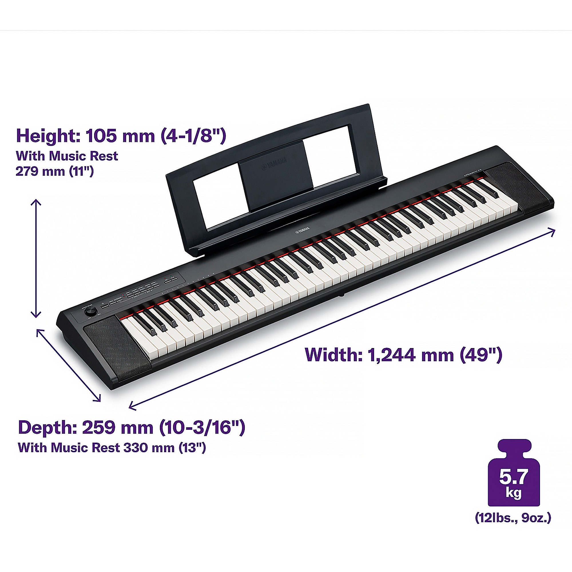 Open Box Yamaha Piaggero NP-32 76-Key Portable Keyboard With Power