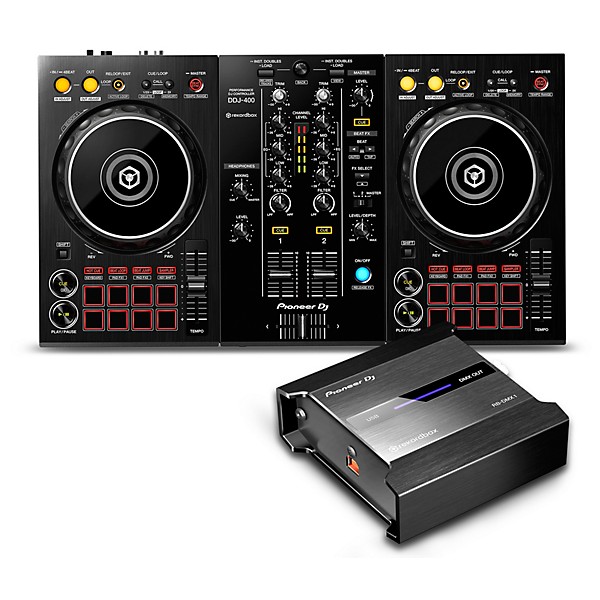 Pioneer DJ DDJ-400 Performance Controller with RB-DMX1 Lighting