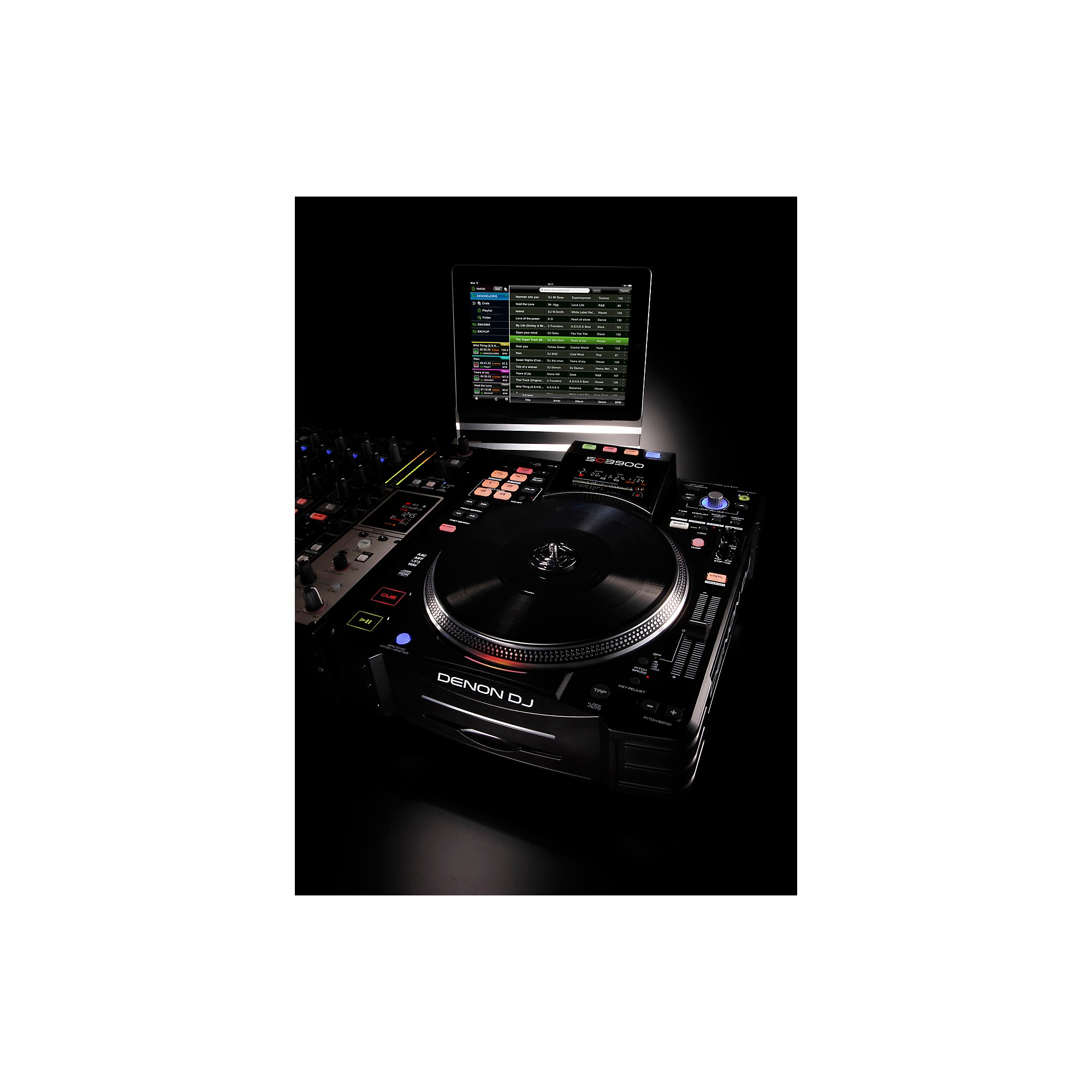 Denon DJ SC3900 Digital Media Turntable & DJ Controller Black
