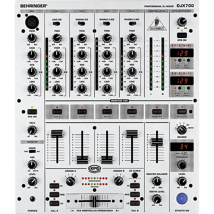 Behringer DJX700 5-Channel Pro DJ Mixer with Digital Effects and