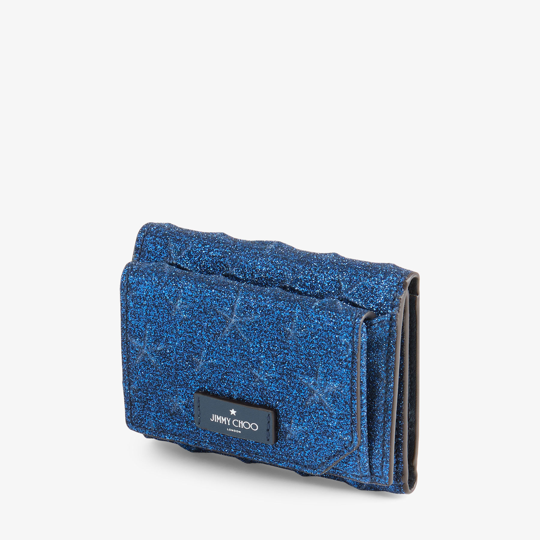 ビール | ネイビー グリッターレザー・ウォレット | ジミー チュウ