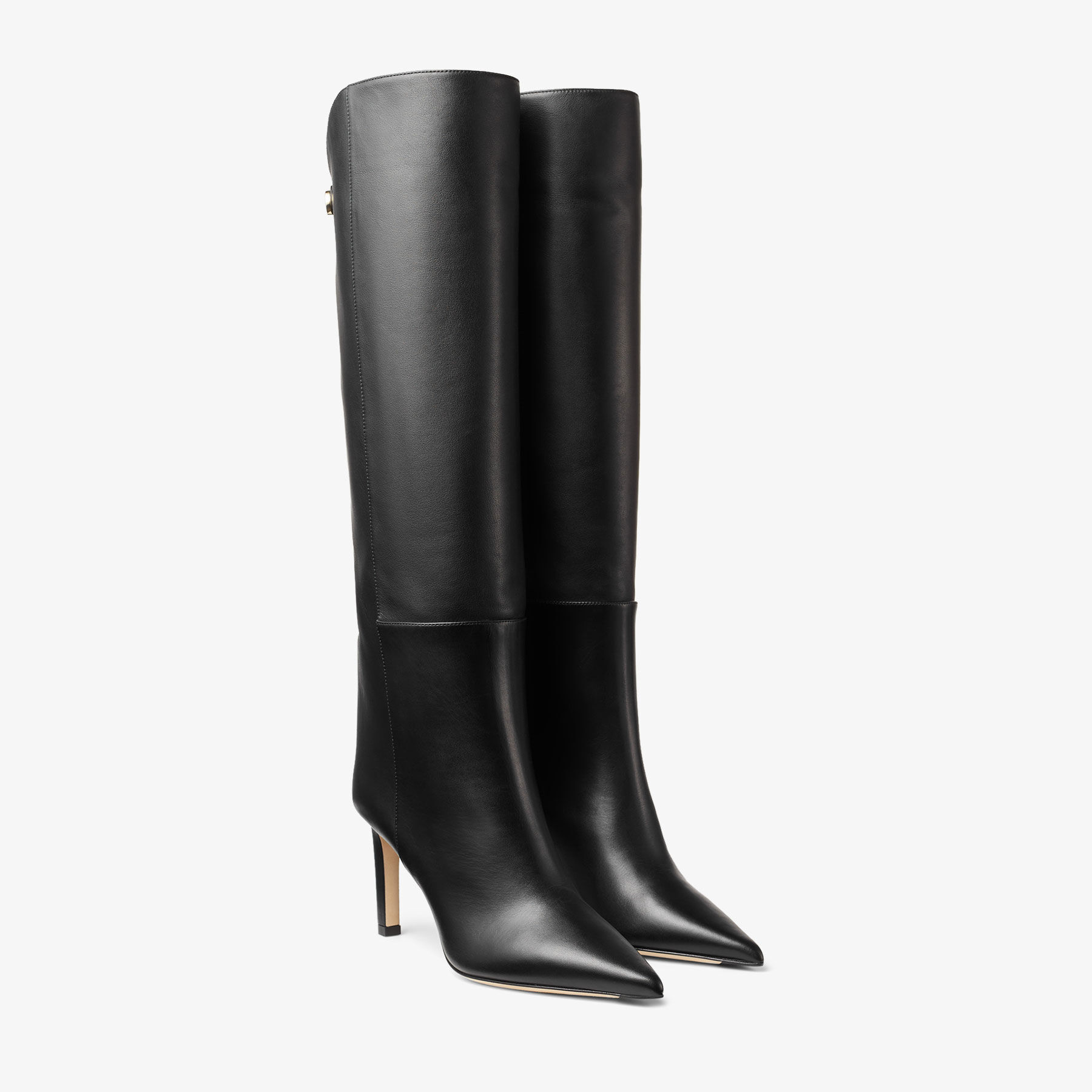 ALIZZE KB 85 | Black Smooth Leather Knee-High Boots | Autumn