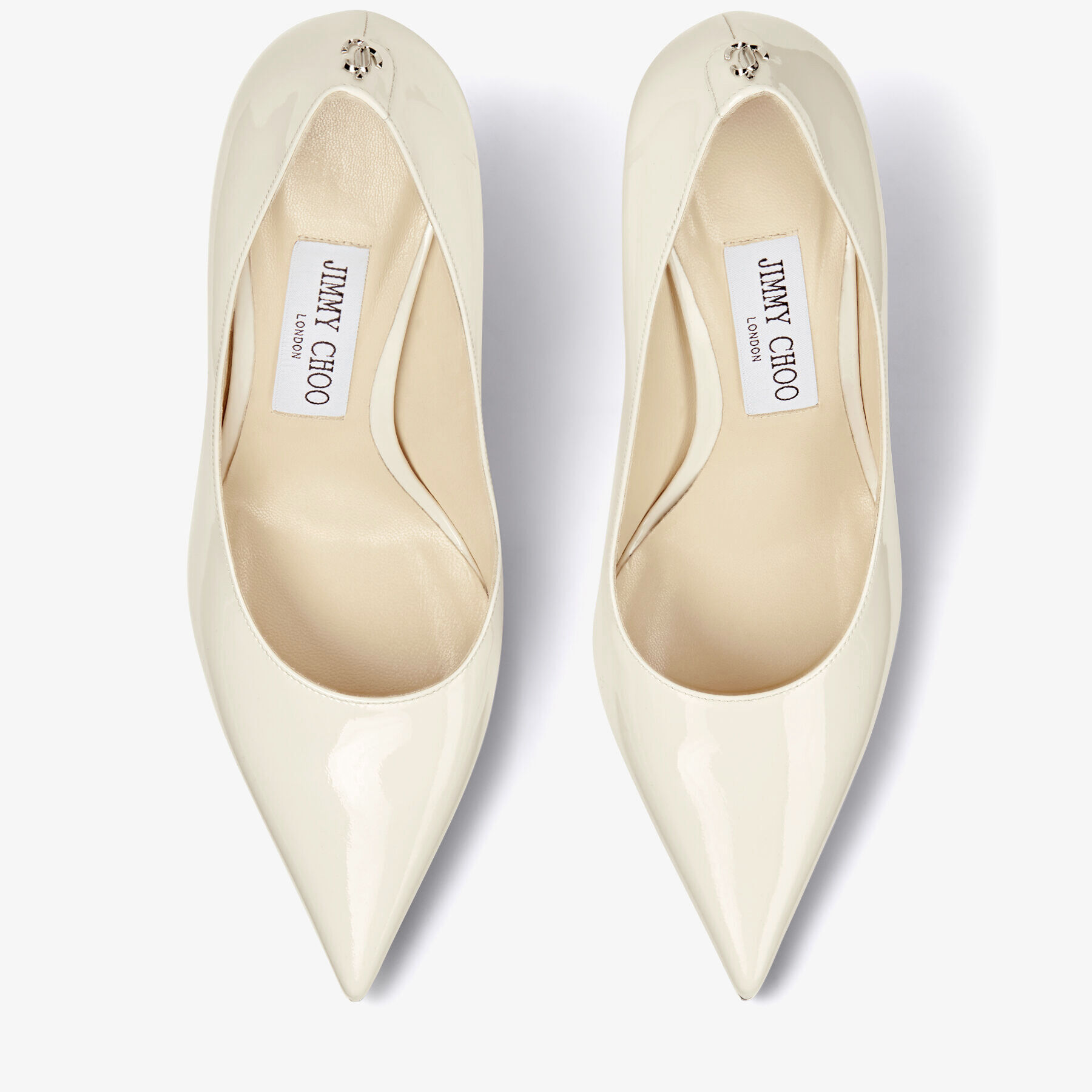 Latte Patent Leather Pumps with JC Emblem | LOVE 85 | 24:7 Icons