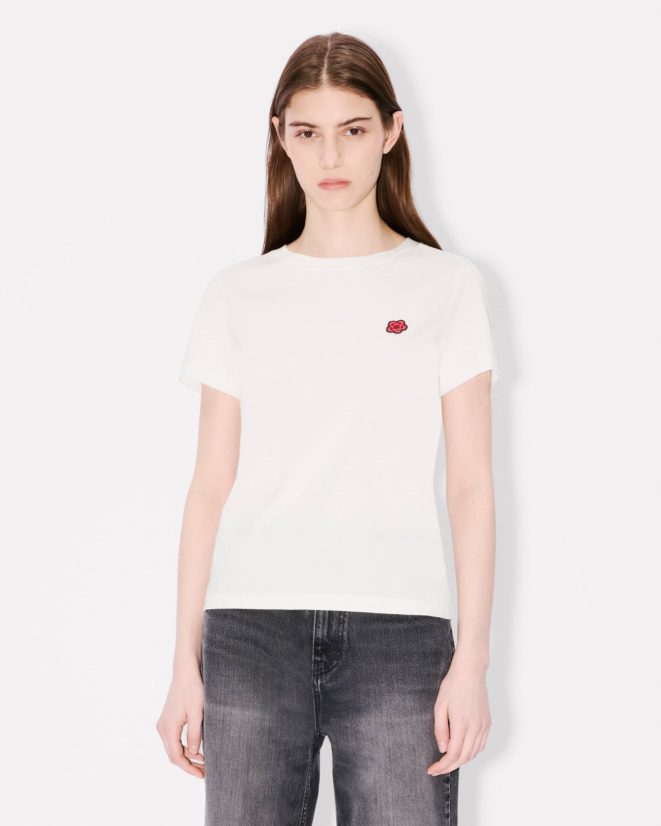 Boke Flower' embroidered T-shirt in cotton | Women's | KENZO