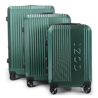 IZOD Zane Expandable Lightweight 3-Piece Hardside Spinner Luggage Set