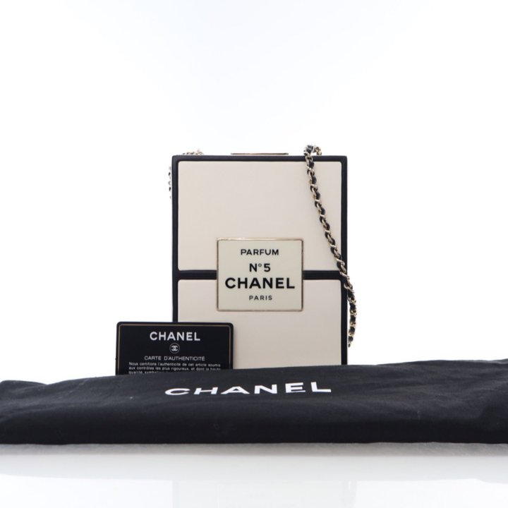 Chanel Calfskin No.5 Perfume Box Evening Clutch Bag - Luxe Du Jour