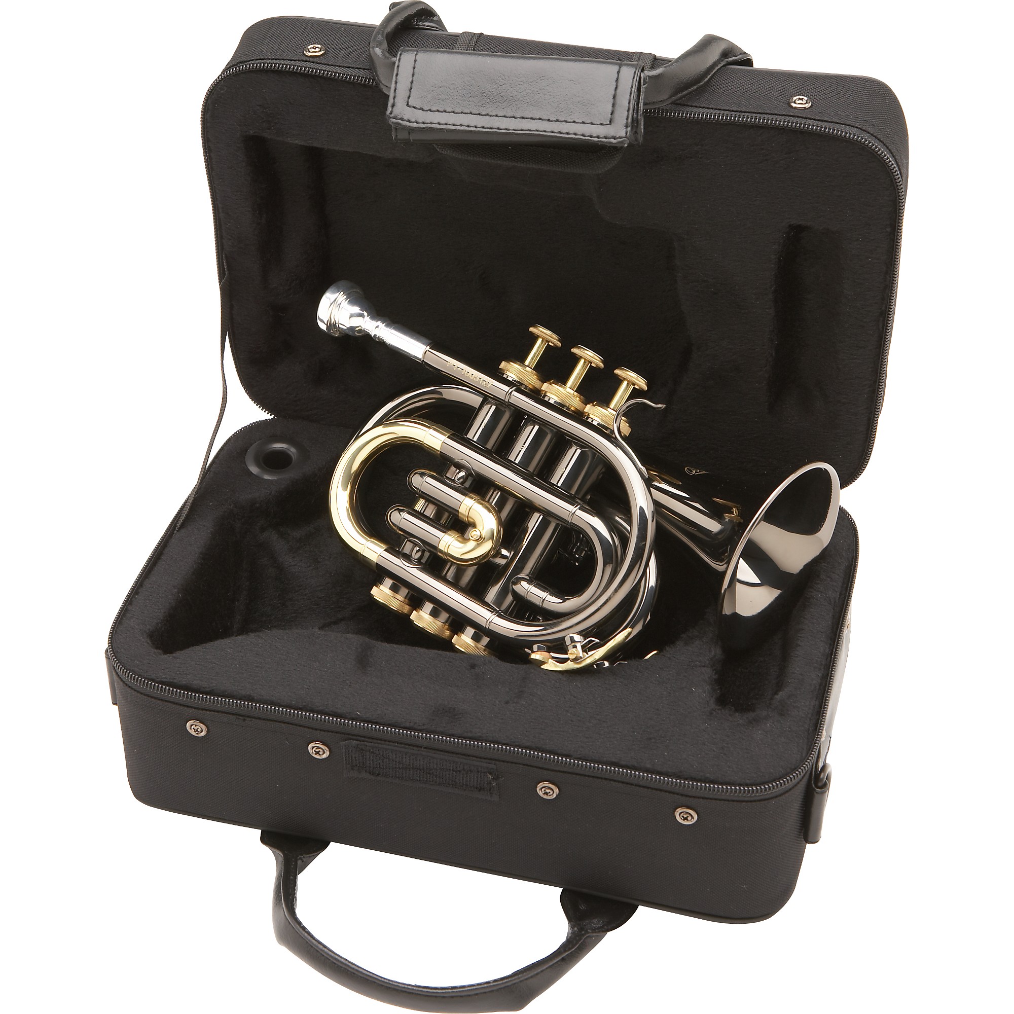 Allora MXPT-5801-BK Black Nickel Series Pocket Trumpet | Music & Arts