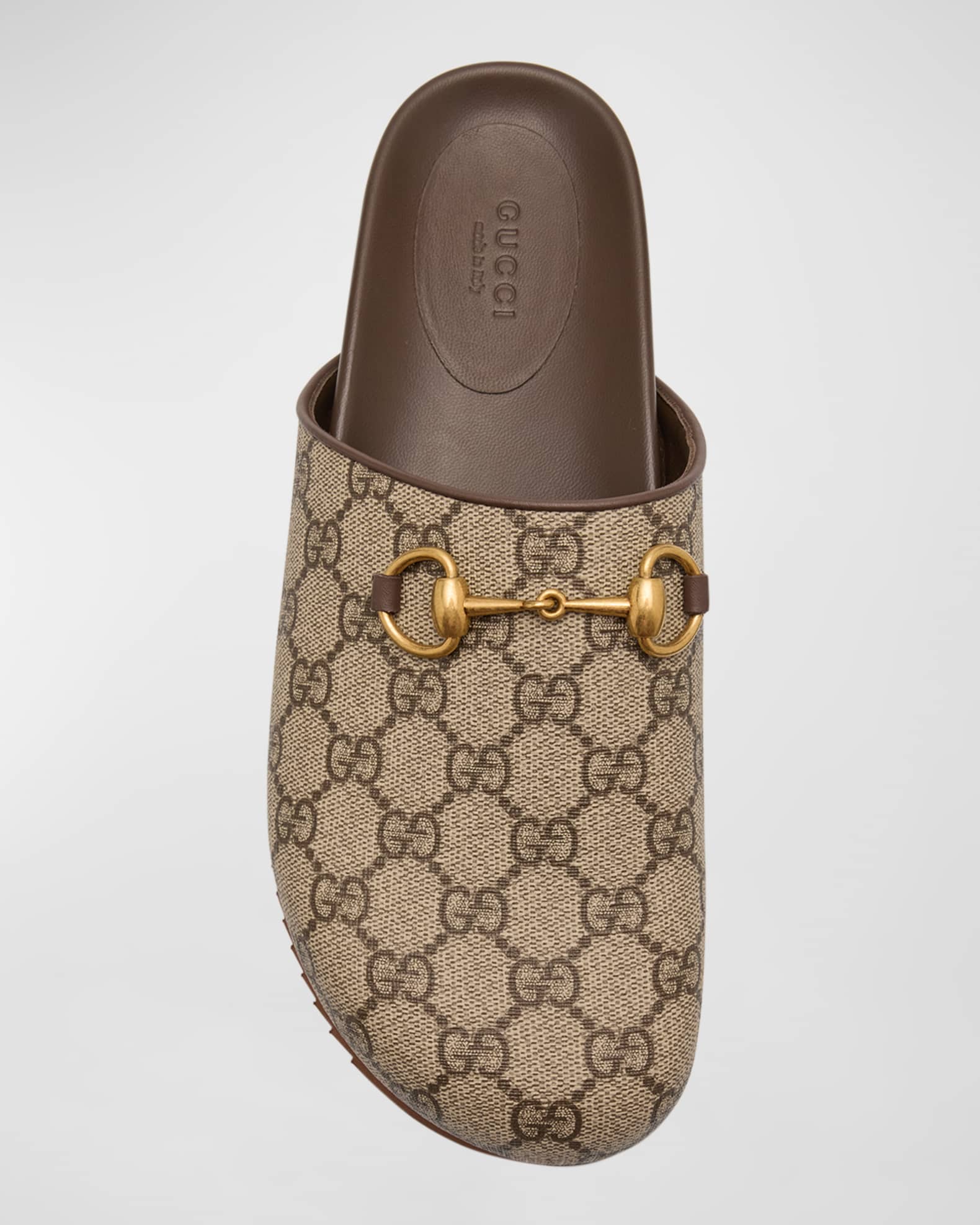Gucci GG Supreme Horsebit Mules | Neiman Marcus